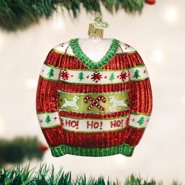 Classic Christmas Red Ho Ho Ho Pick Ornament, 20