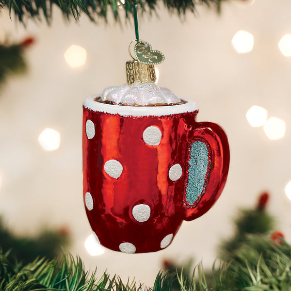 Hot Chocolate, Handmade Felt Wool Christmas Ornament