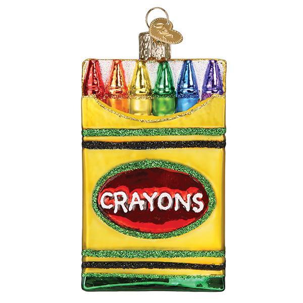 Box of Crayons - Glass Ornament — Roxanne's