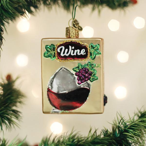 Boxed Wine Ornament