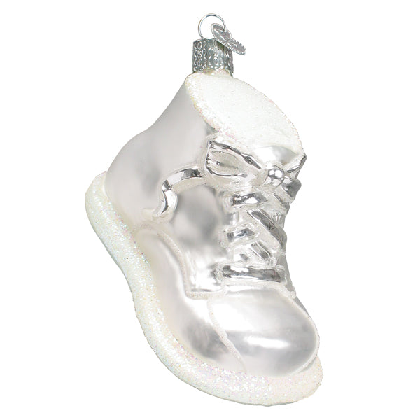 White Baby Shoe Ornament – Old World Christmas