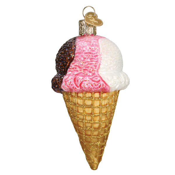 Neapolitan Ice Cream Cone Ornament – Old World Christmas