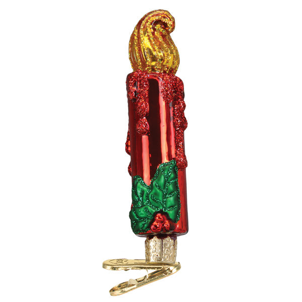 Red Clip-on Candle Ornament