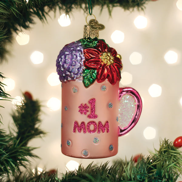 Coffee Cup Lid Christmas Ornament - About a Mom