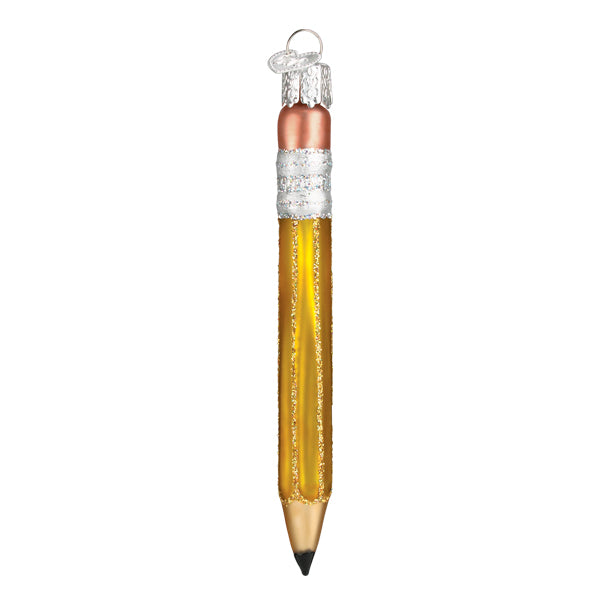 Yellow Pencil Ornament