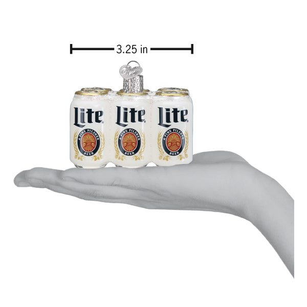 Miller Lite fashion Beernament Holiday Christmas Ornament SET OF 6