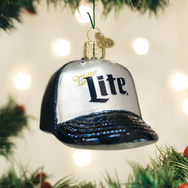 Brewers Baseball Cap Christmas Ornament | Glass Blown, Handmade | Old World Christmas