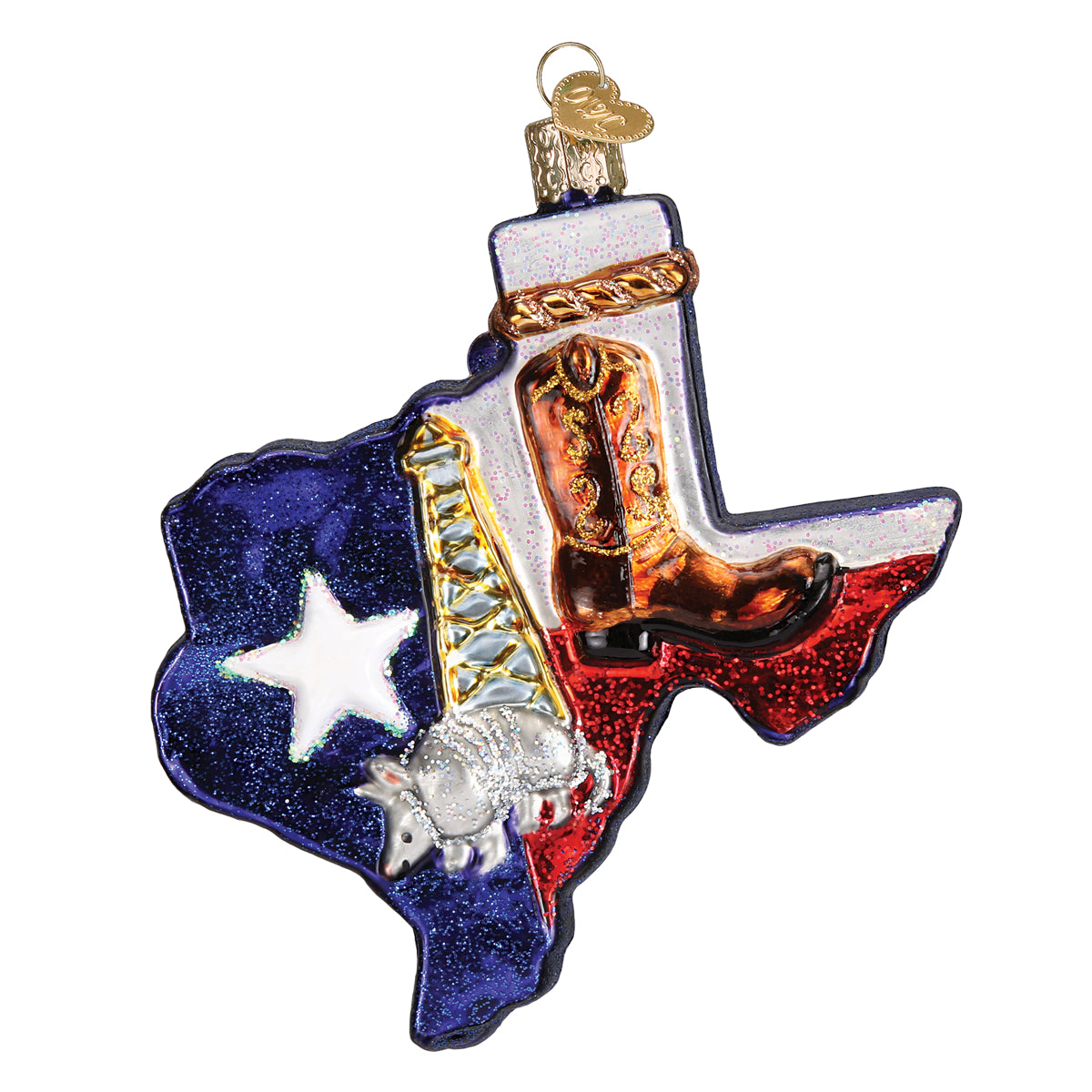 State Of Texas Glass Christmas Ornament - Thumbnail 2