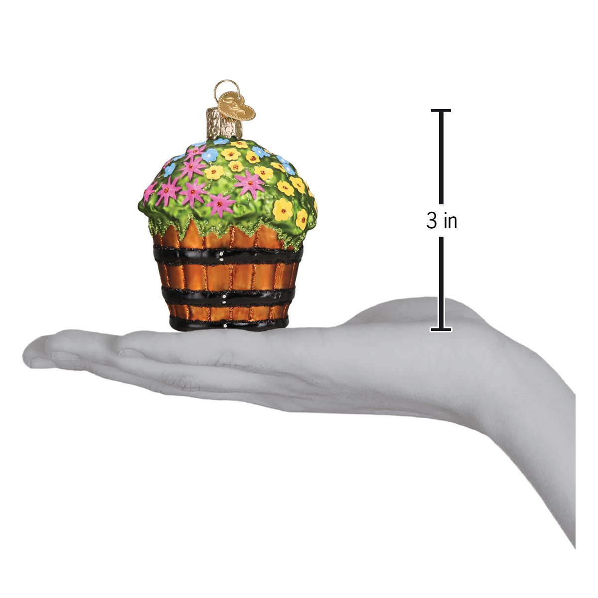 Whiskey Barrel With Flowers Ornament