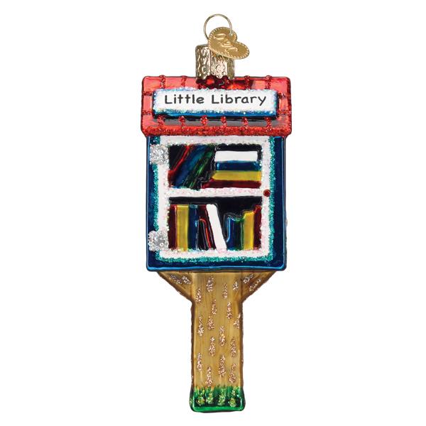 little-library-ornament-old-world-christmas for Printable Little Free Library Sign Little Library Ornament – Old World Christmas for Printable Little Free Library Sign