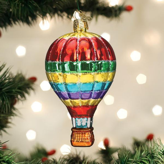 Vibrant Hot Air Balloon Ornament