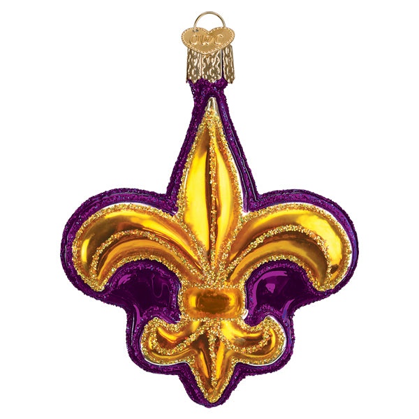 Purple Fleur-de-lis Ornament