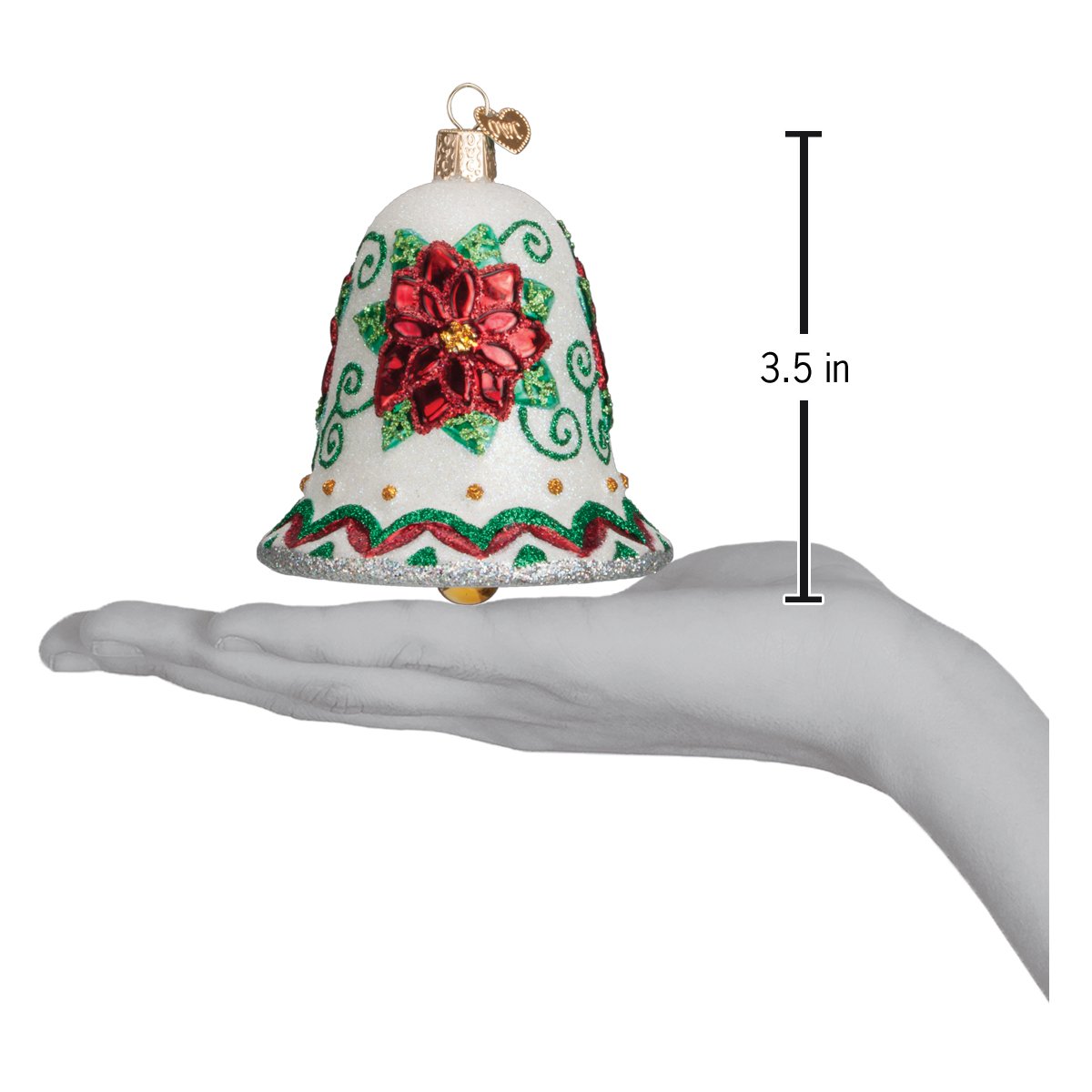 Poinsettia Bell Ornament