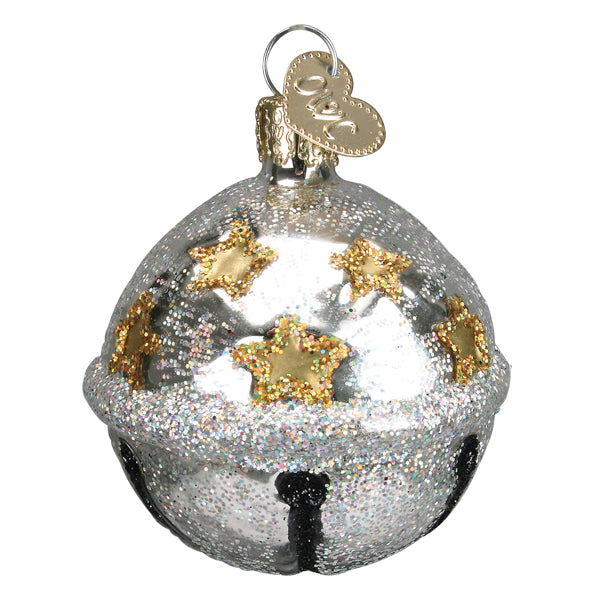 Old World Christmas Glass Blown Tree Ornament, Silver Jingle Bell