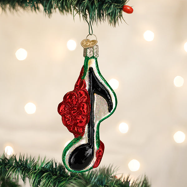 Musical Note With Bow-green Ornament