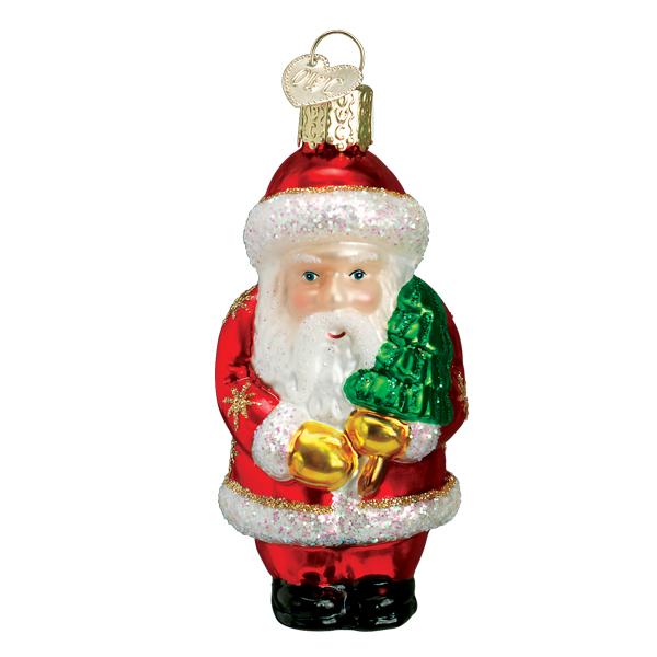 Santa With Tree Ornament – Old World Christmas