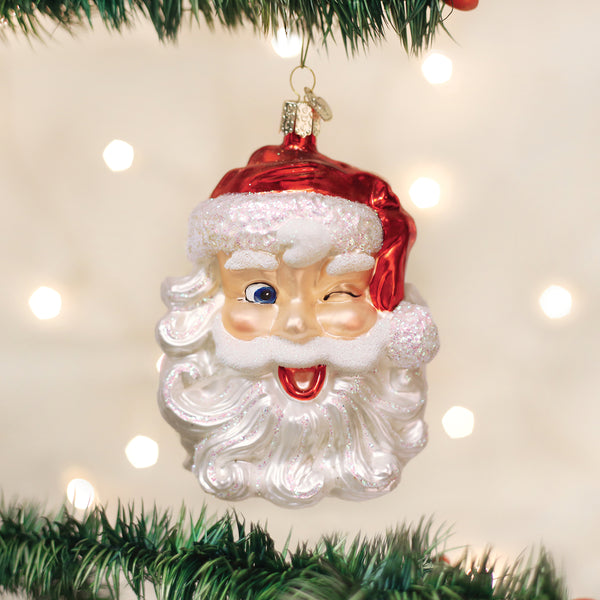 4” Glass Vintage Santa Bearing Gifts Ball Ornament - Decorator's Warehouse
