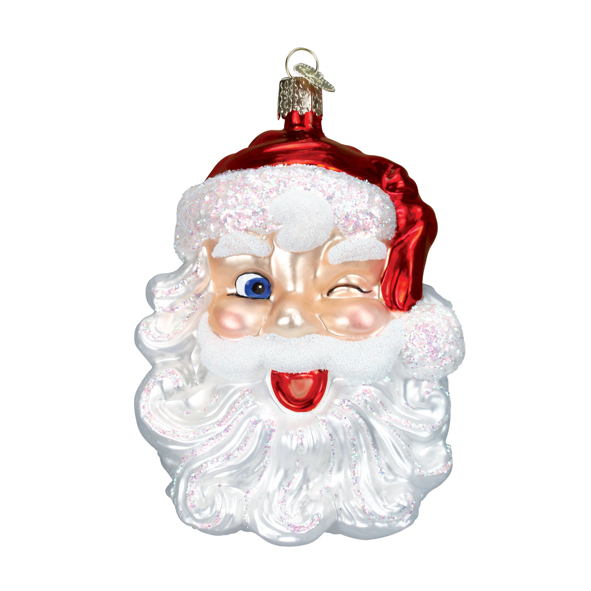 Winking Santa Ornament
