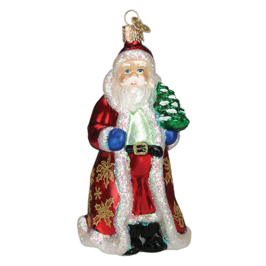 Glistening Golden Santa Ornament | Old World Christmas™