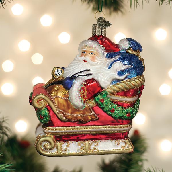 Santa In Sleigh Ornament | Old World Christmas™