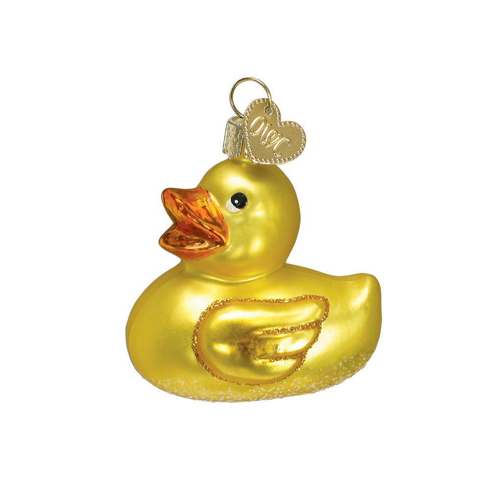 rubber duck christmas tree ornaments Old World Christmas Rubber Ducky Glass Ornament