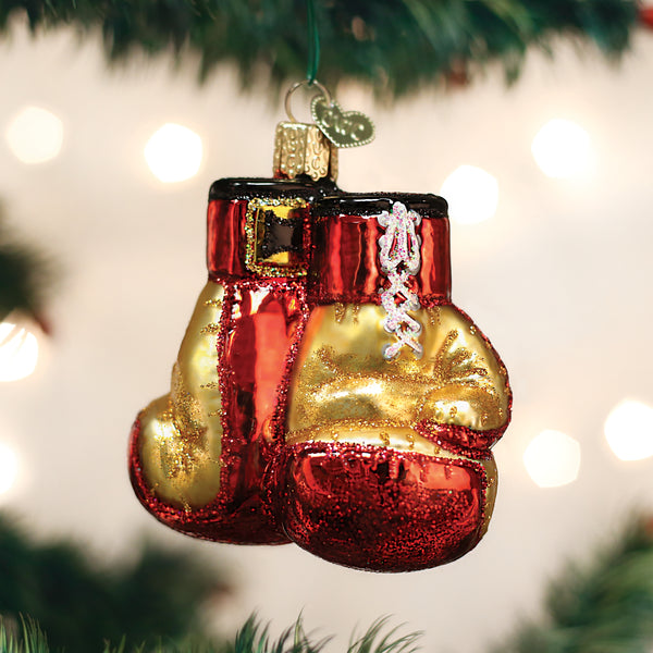 Boxing Robe And Gloves Christmas Ornament, Custom Boxing Ornament