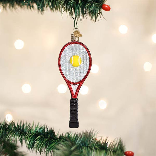 Red Tennis Racquet Ornament