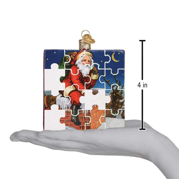 Wooden Santa Puzzle - 60-teiliges Weihnachtsrätsel Für Kinder, Bunt & In Metallbox – Perfektes Geschenk