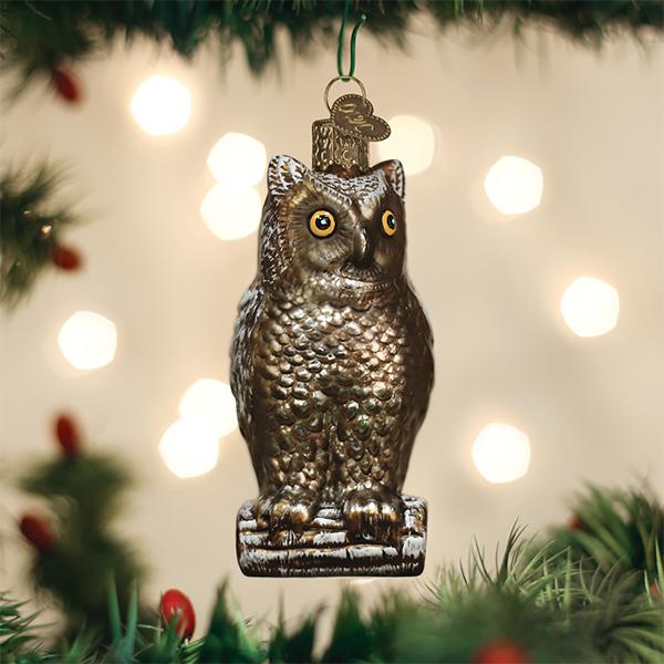 Vintage Wise Old Owl Ornament
