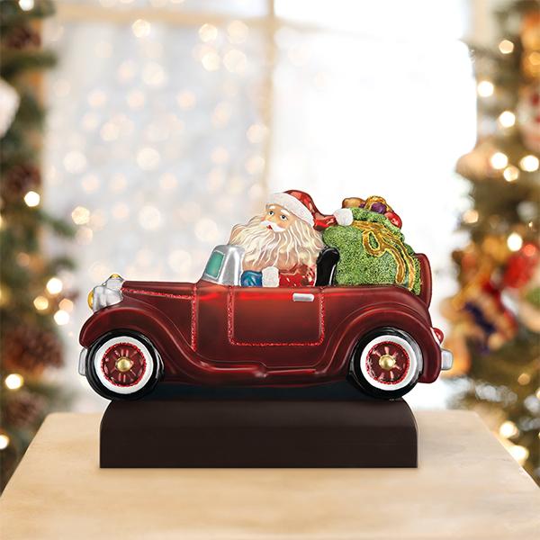 Santa In Antique Car Light
