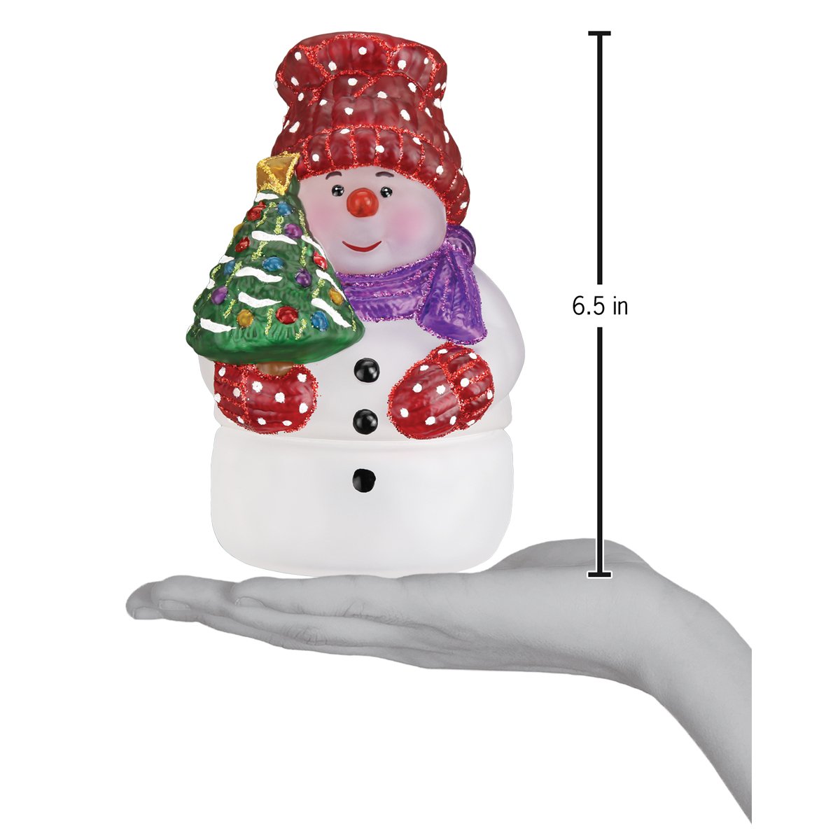 Snowman With Tree Candle Light