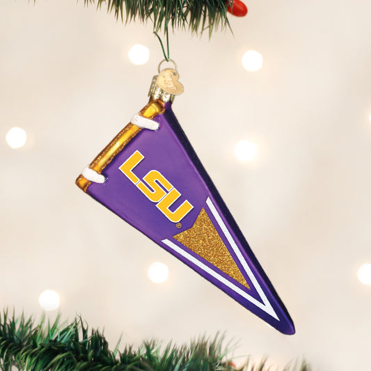 LSU  Pennant Ornament