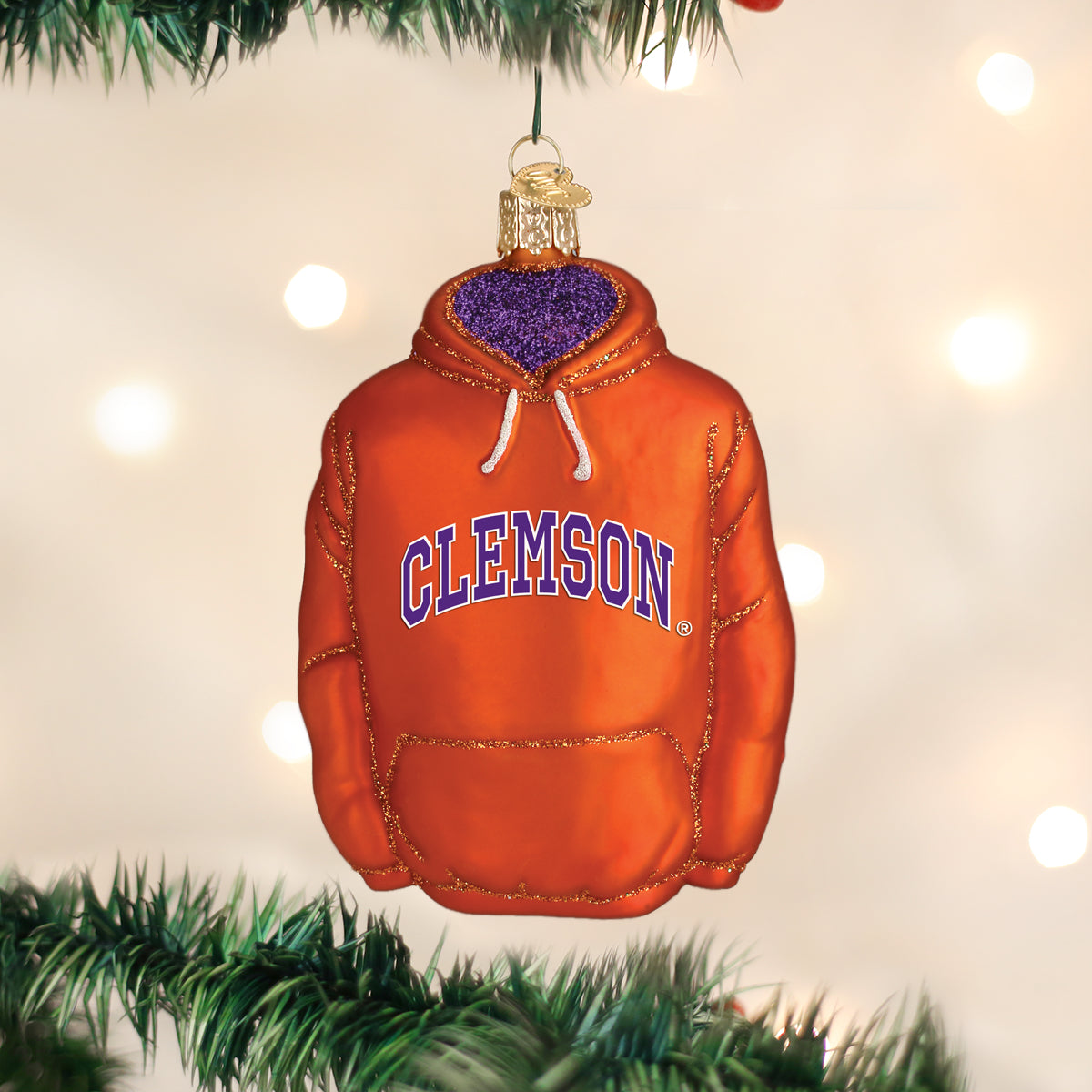 Clemson Hoodie Ornament