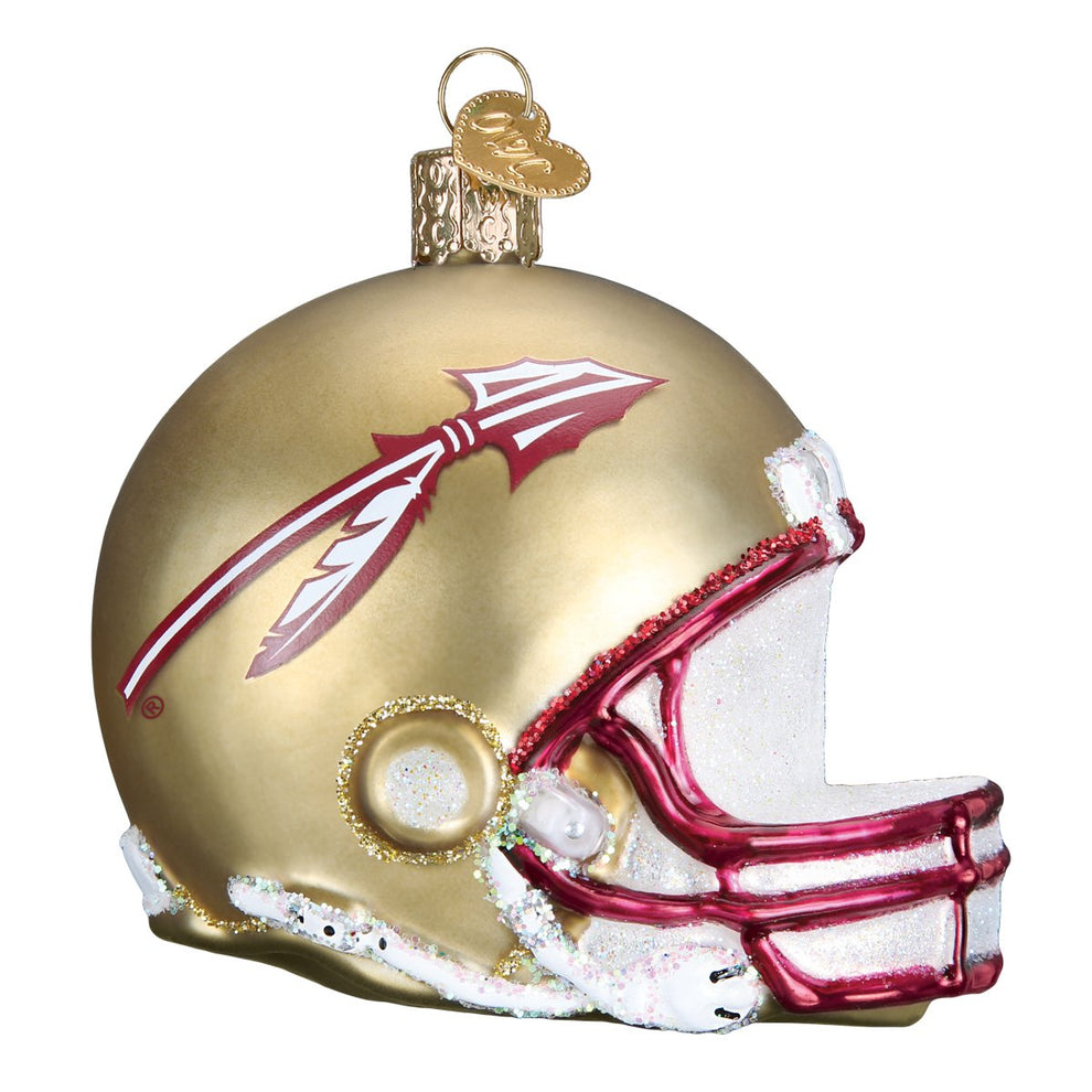 florida state football helmet Old World Christmas 62717 Ornament, Florida State Helmet