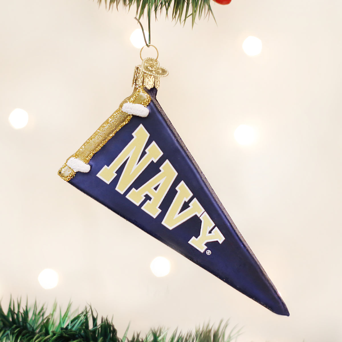 Navy Pennant Ornament