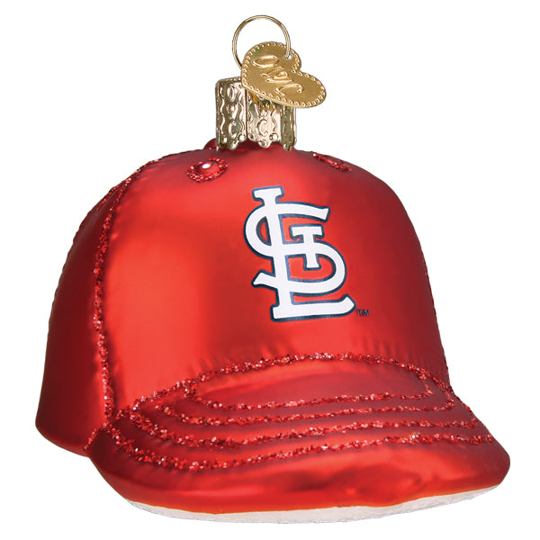 St. Louis Cardinals Baseball Cap Glass Ornament