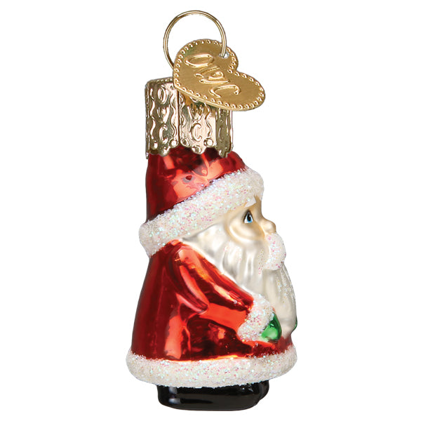 4” Glass Vintage Santa Bearing Gifts Ball Ornament - Decorator's Warehouse